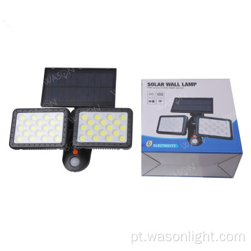 Luzes solares de segurança Wason Outdoor 1000 lúmens 6500k Wide Ajustável 3 modos IP65 Sensor de movimento sem fio IP65 luz da parede